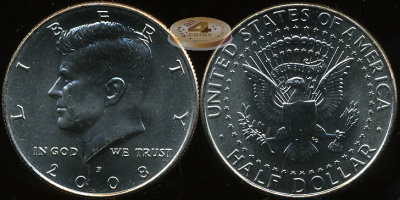 США. 1/2 доллара. 2008P (Unc)