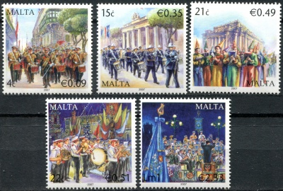 Мальта. 2007. Мальтийские оркестры (Серия Почтовых марок. MNH OG)