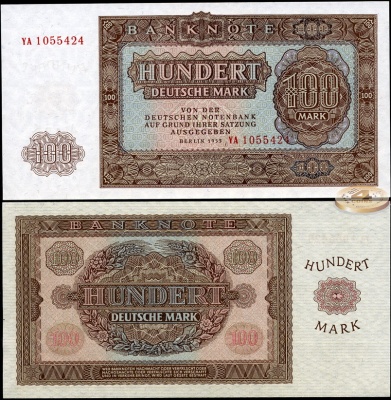 Германия (ГДР). 100 марок (Unc) 1955