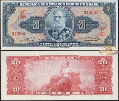Бразилия. 20 крузейро (Unc) 1963