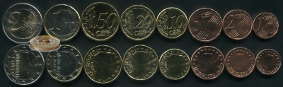 Люксембург. Набор евро (8 монет. 2 биметалла) 2012