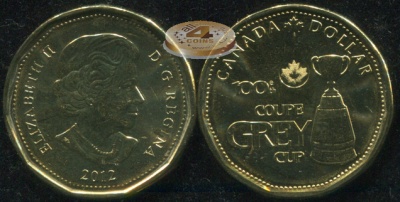 Канада. Монета 1 доллар. 2012 (KM#1294. Unc) 100 лет Кубку Грея