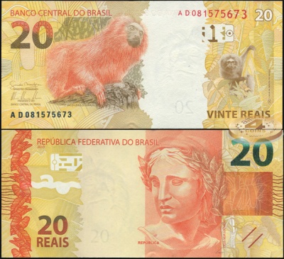 Бразилия. 20 реалов (Unc) 2012