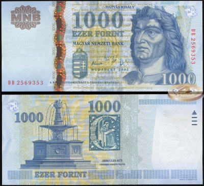 Венгрия. Банкнота 1000 форинтов. 2005. Unc. Бумага. Кат.# P.195a
