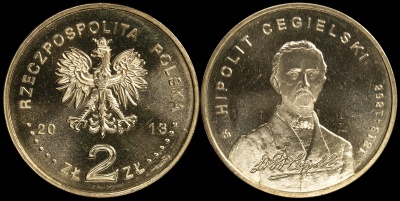 Польша. 2 злотых. 2013 (Unc) 200-летие с рождения Хиполита Цегельского