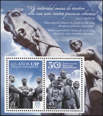 Уругвай. 2014. Международный день Демократии (Блок. MNH OG)
