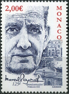 Монако. 2020. 125-летие со дня рождения Марселя Паньоля (Почтовая марка. MNH OG)
