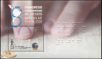 Уругвай. 2016. 8-й Латиноамериканский Конгресс Слепых (Блок. MNH OG)