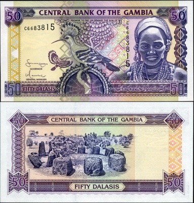 Гамбия. 50 даласи (Unc) 2001
