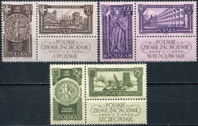 Польша. 1961. Восстановленные территории (Серия. MNH OG)