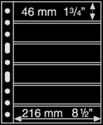 Черный лист Grande на 6 ячеек [1 шт] (Leuchtturm)