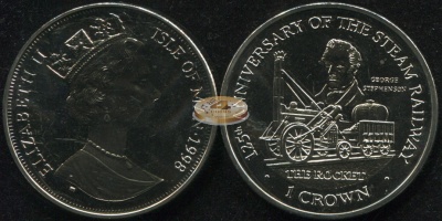 Остров Мэн. 1 крона. 1998 (Unc)