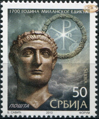 Сербия. 2013. 1700 лет со дня написания Миланского эдикта (Почтовая марка. MNH OG)
