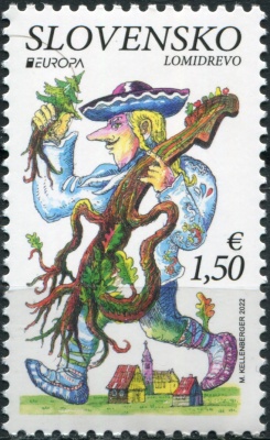 Словакия. 2022. Истории и мифы. Ломидрево (Почтовая марка. MNH OG)