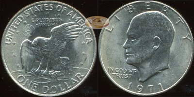 США. 1 доллар. 1971 (Unc)