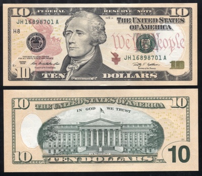 США. 10 долларов (Unc) 2009.H