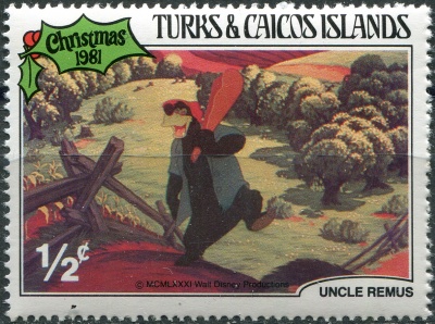 Теркс и Кайкос. 1981. Братец Медведь с палкой (Почтовая марка. MNH OG)