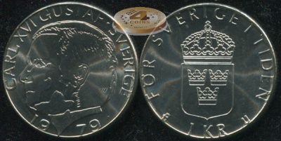 Швеция. 1 крона. 1979 (Unc)