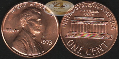 США. 1 цент. 1973 (Unc)