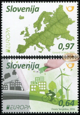Словения. 2016. Думай как Зеленый. Защита природы в Европе (Серия. MNH OG)