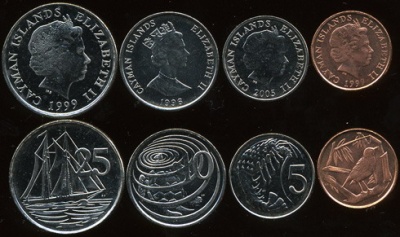 Каймановы о-ва. Набор №2 (4 монеты) 1996-2005