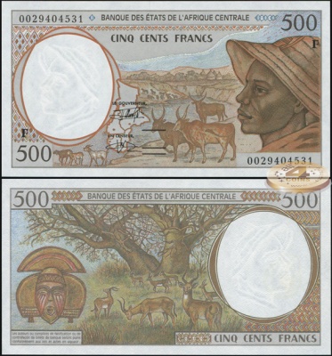 Центрально-Африканская респ. (КФА Центр). 500 франков (Unc) 2000