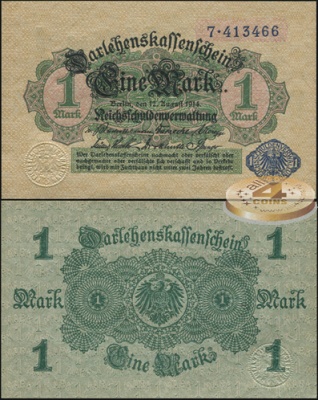 Германия (Кайзеррейх). 1 марка (Unc) 1914