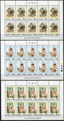 КНДР. 2000. Кошки (Серия Малых листов. MNH OG)