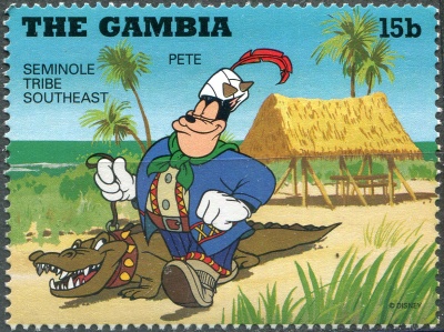 Гамбия. 1995. Племя семинолов, Юго-восток - Пит (Почтовая марка. MNH OG)