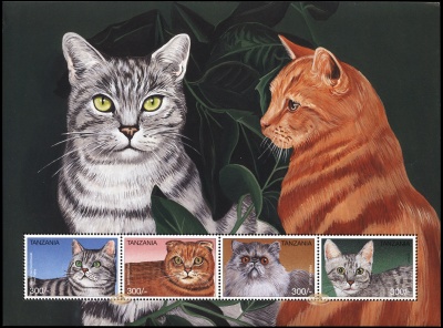 Танзания. 1996. Домашние Кошки (Блок. MNH OG)