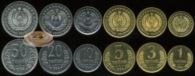 Узбекистан. Набор №2 (6 монет) 1994