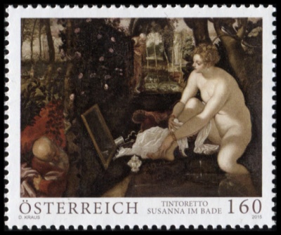 Австрия. 2015. Сусанна и Старцы. Тинторетто (Почтовая марка. MNH OG)