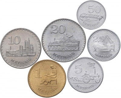 Мозамбик. Набор №3 (VF-aUnc. 6 монет) 1980-82