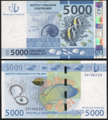 Французская Полинезия. 5000 франков (Unc) 2014