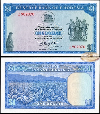 Родезия. 1 доллар (Unc) 1978