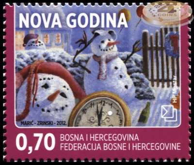 Босния и Герцеговина. 2012. Новый год (Почтовая марка. MNH OG)