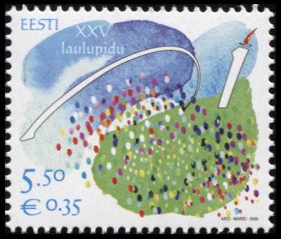 Эстония. 2009. 25-й Эстонский Песенный Фестиваль (Почтовая марка. MNH OG)