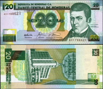 Гондурас. 20 лемпир (Unc) 2003