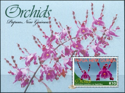 Папуа Новая Гвинея. 2010. Орхидеи (Блок. MNH OG)