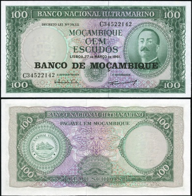 Мозамбик. 100 эскудо (Unc. Надпечатка) 1978