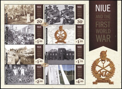 Ниуэ. 2015. Ниуэ и Первая Мировая Война (Малый лист. MNH OG)