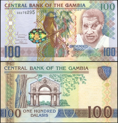 Гамбия. Банкнота 100 даласи. ND (2010). Unc. Бумага. Кат# P.29b