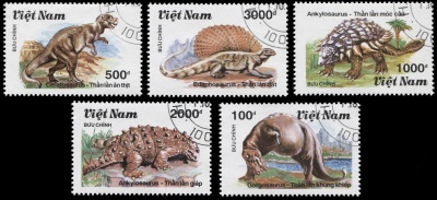 Вьетнам. 1990. Динозавры (Серия. CTO Гашеная)