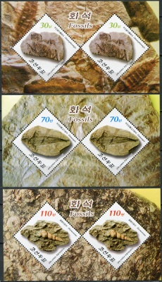КНДР. 2013. Ископаемые (Серия Малых листов. MNH OG)