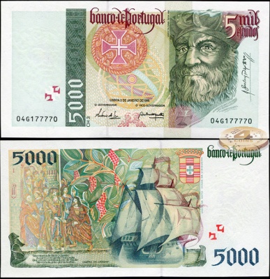 Португалия. 5000 эскудо (Unc) 1995