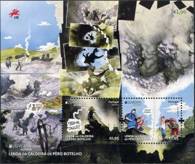 Азорские острова. 2022. Истории и мифы (Почтовый блок. MNH OG)