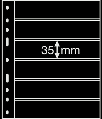 Черный лист Optima на 6 ячеек (S). [пачка 10 шт] (Leuchtturm)