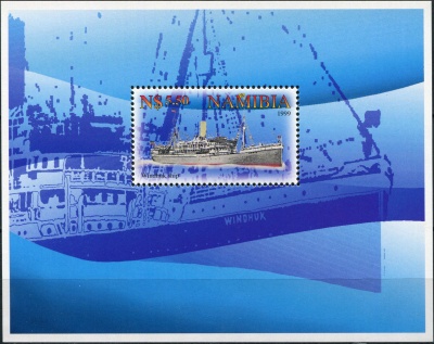 Намибия. 1999. Пассажирский лайнер "Виндхук" (Блок. MNH OG)