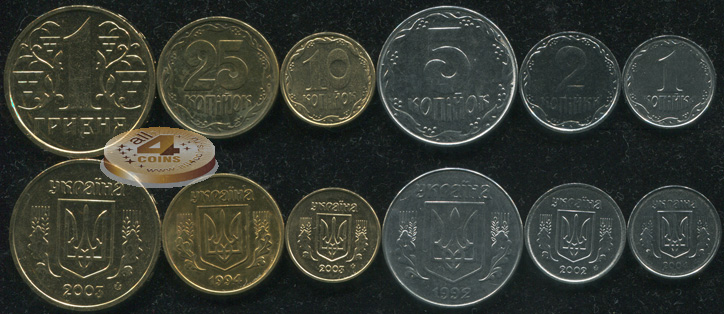 Украина. Набор №3 (6 монет) 1992-2006