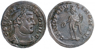 Римская империя. Константин I Великий [как цезарь]. Фоллис. XF биллон. 303 Лондиниум